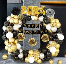 festival decorations Premium Black and Gold New Year Decor